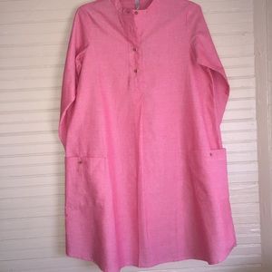Beautiful Pink Linen Tunic Oversized dress size S - NEW